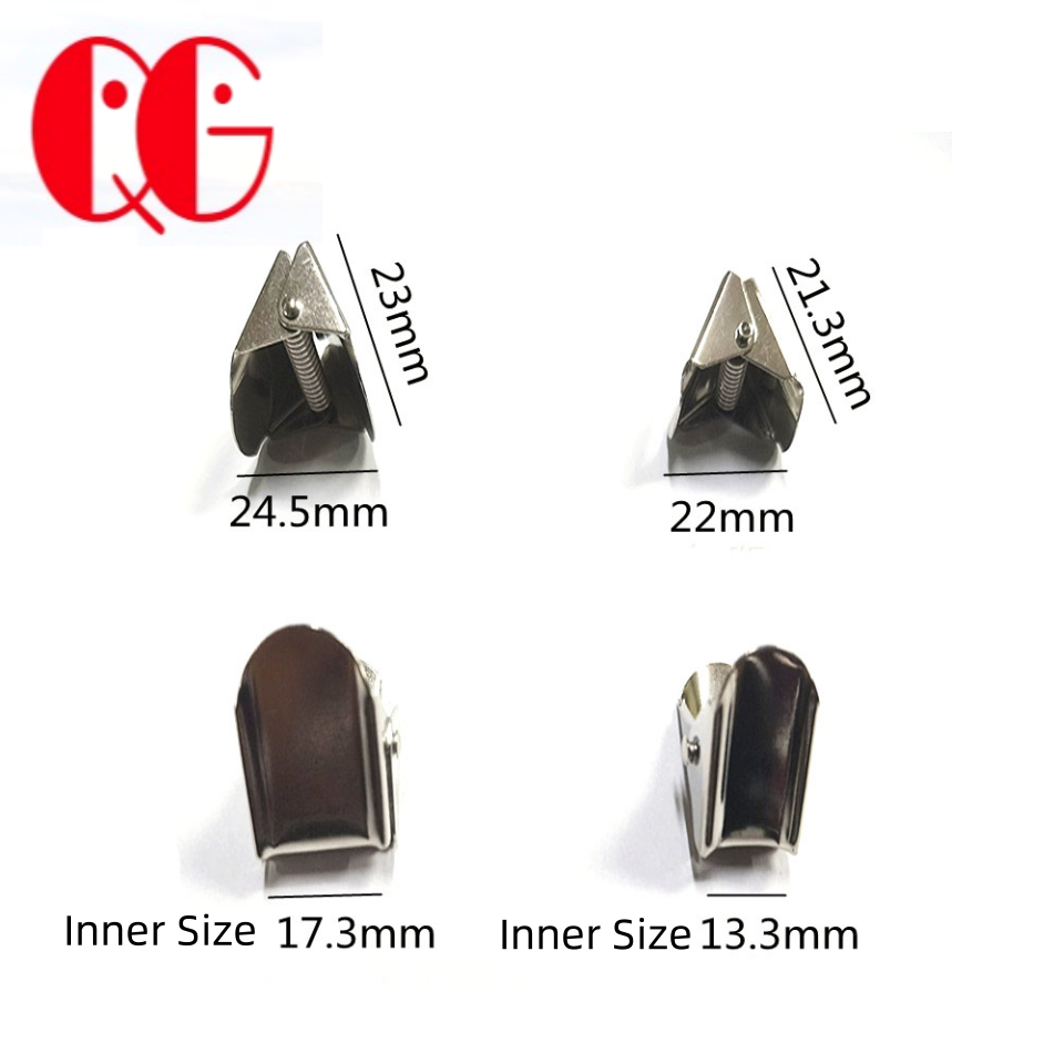 Metal Webbing Bulldog Clips Badge ID Holders Card Clips Cam Buckle For Webbing Cords to Adjust Length fixing Accessories