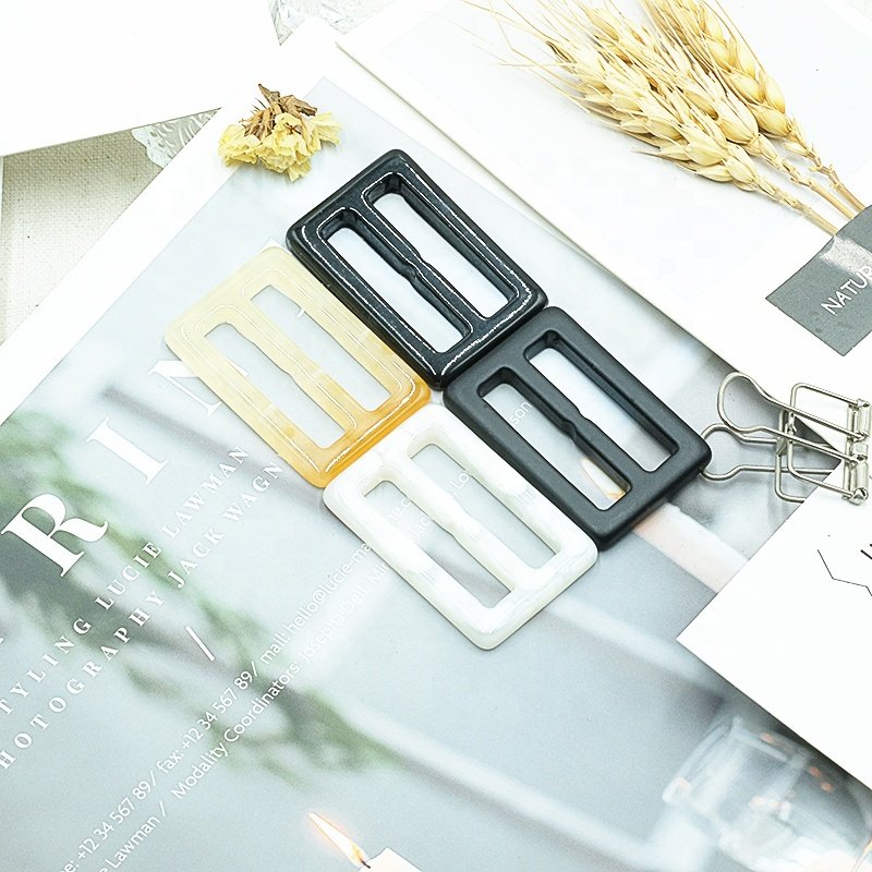 High Quality Customization Resin Women Trench Coats Square Belt Buckle Rectangle Waist plastic buckles For Clothing