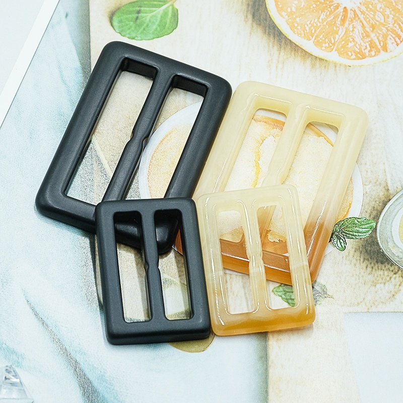 High Quality Customization Resin Women Trench Coats Square Belt Buckle Rectangle Waist plastic buckles For Clothing