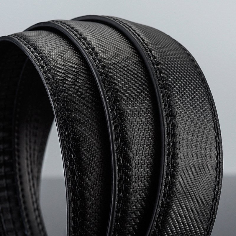 Factory Custom High Quality Automatic Buckle Belts Genuine Leather Belt Luxury Comfortable Ratchet Leather Men's Click Belt