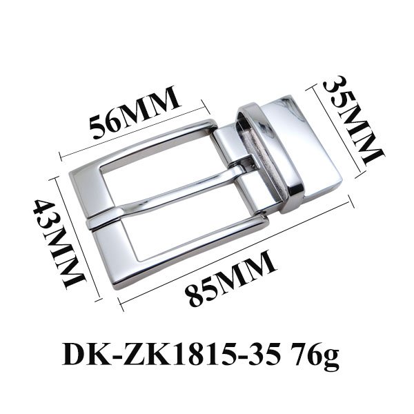 Western Shiny Nickel Free Double Sides Reversible 35MM Zinc Alloy Clip Pin Buckle For Men Luxury Leather Belt