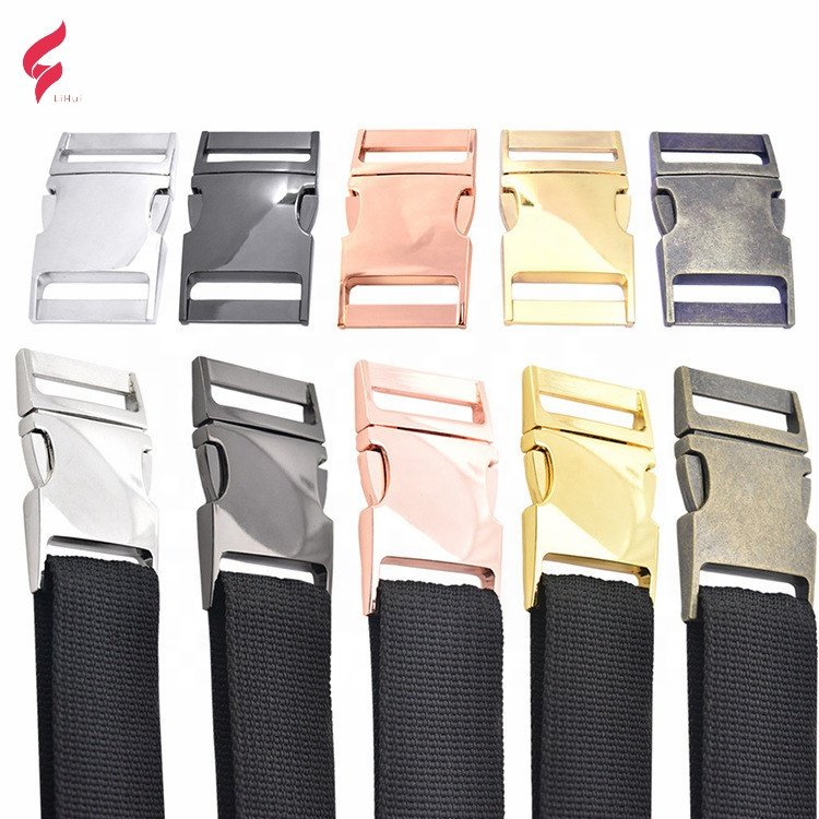 Custom Logo Men Automatic Silver Metal zinc alloy belt suitcase quick release buckle for straps/bags