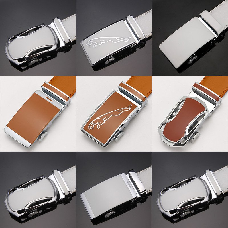 Men's Fashionable Split Top Luxury Quality Real Leather Belt With Automatic Alloy Buckle Customizable OEM Factory For Jeans Wear