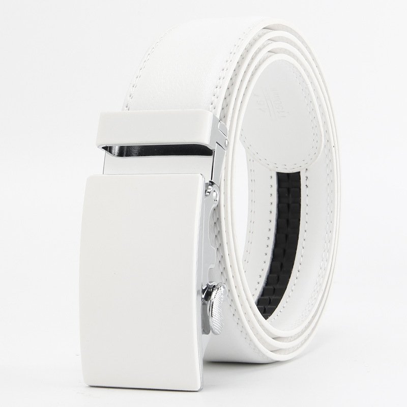 Men's Fashionable Split Top Luxury Quality Real Leather Belt With Automatic Alloy Buckle Customizable OEM Factory For Jeans Wear