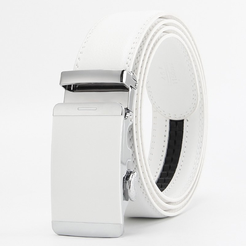 Men's Fashionable Split Top Luxury Quality Real Leather Belt With Automatic Alloy Buckle Customizable OEM Factory For Jeans Wear
