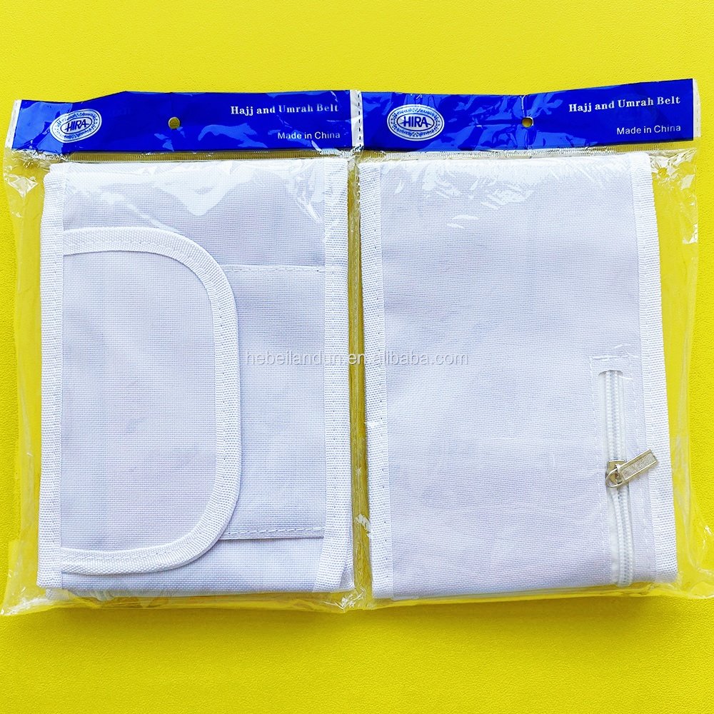 Oxford fabric new models plastic insert buckle double pack adjustable polyester Hajj Belt for Ihram Hajj Towel Arabic worship