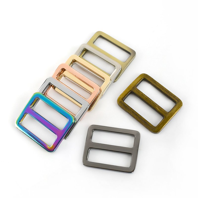MeeTee F4-4 20-50mm Alloy Tri Glide Buckle Square Slider Buckle Bags Parts Hardware For Bag Strap Webbing Adjustable Buckles