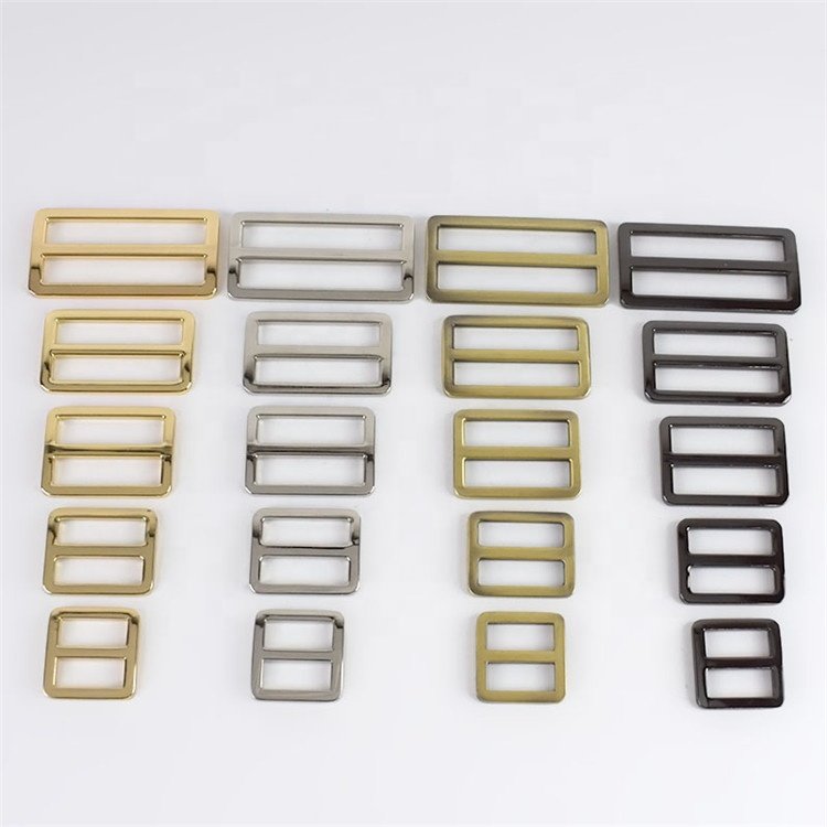 MeeTee F4-4 20-50mm Alloy Tri Glide Buckle Square Slider Buckle Bags Parts Hardware For Bag Strap Webbing Adjustable Buckles