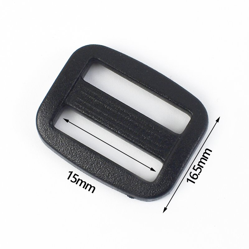 Meetee BK013 15mm DIY Luggage Adjustment Buckle Accessories Color Plastic O D Ring Bag Strap Tri-Glide Buckles