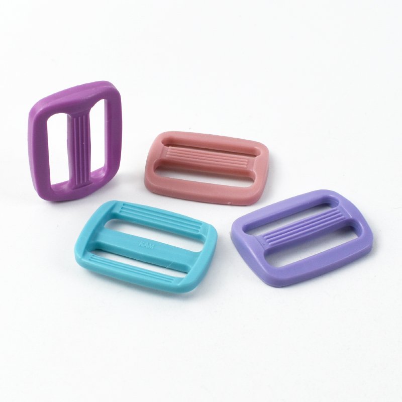 Meetee BK013 15mm DIY Luggage Adjustment Buckle Accessories Color Plastic O D Ring Bag Strap Tri-Glide Buckles