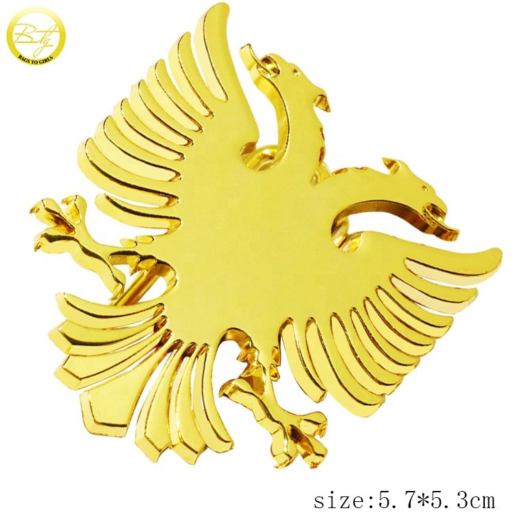 Custom private logo belt buckle gold plated embossed backpack buckle straps hardware for men