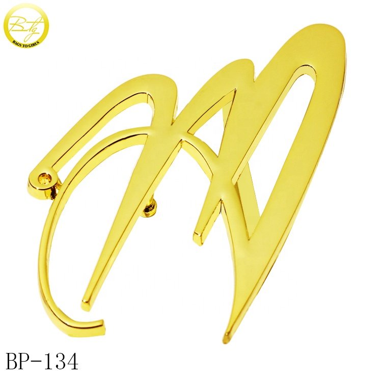 Custom private logo belt buckle gold plated embossed backpack buckle straps hardware for men