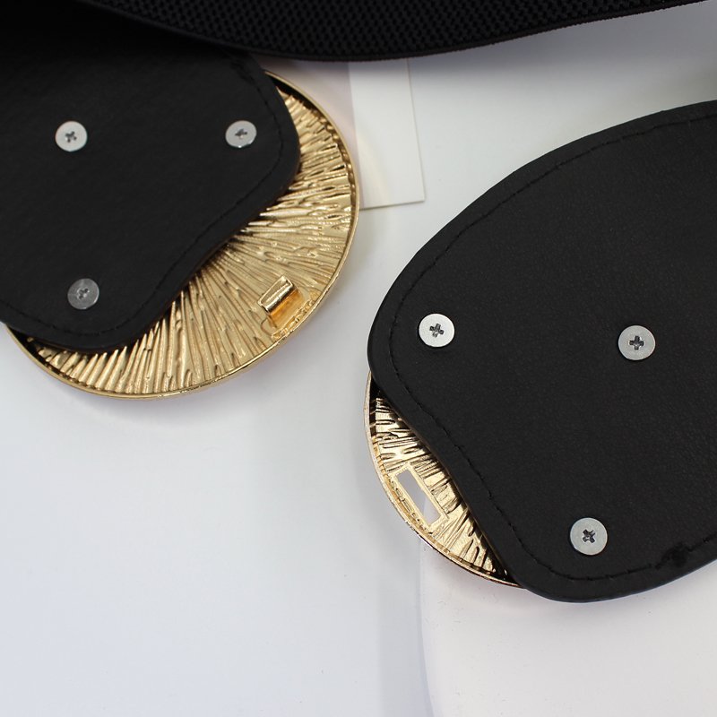 Plus size Shiny Big Buckle New Fashion Corset Elastic Belts Stretchable Slimming Body for women Waistband