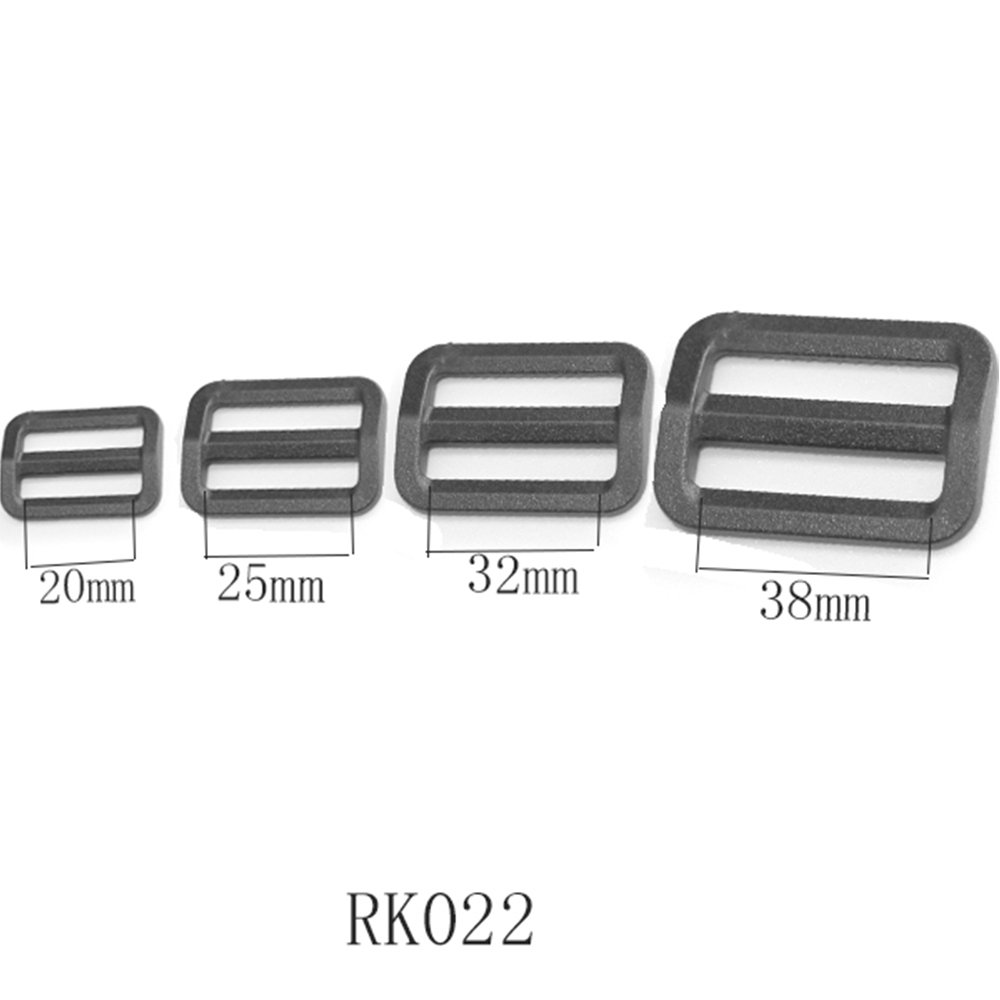 Plastic Tri Glides Slide 3 Bar Rectangle Square Adjuster Buckle For Leather Craft Bag Shoulder Strap Belt Webbing