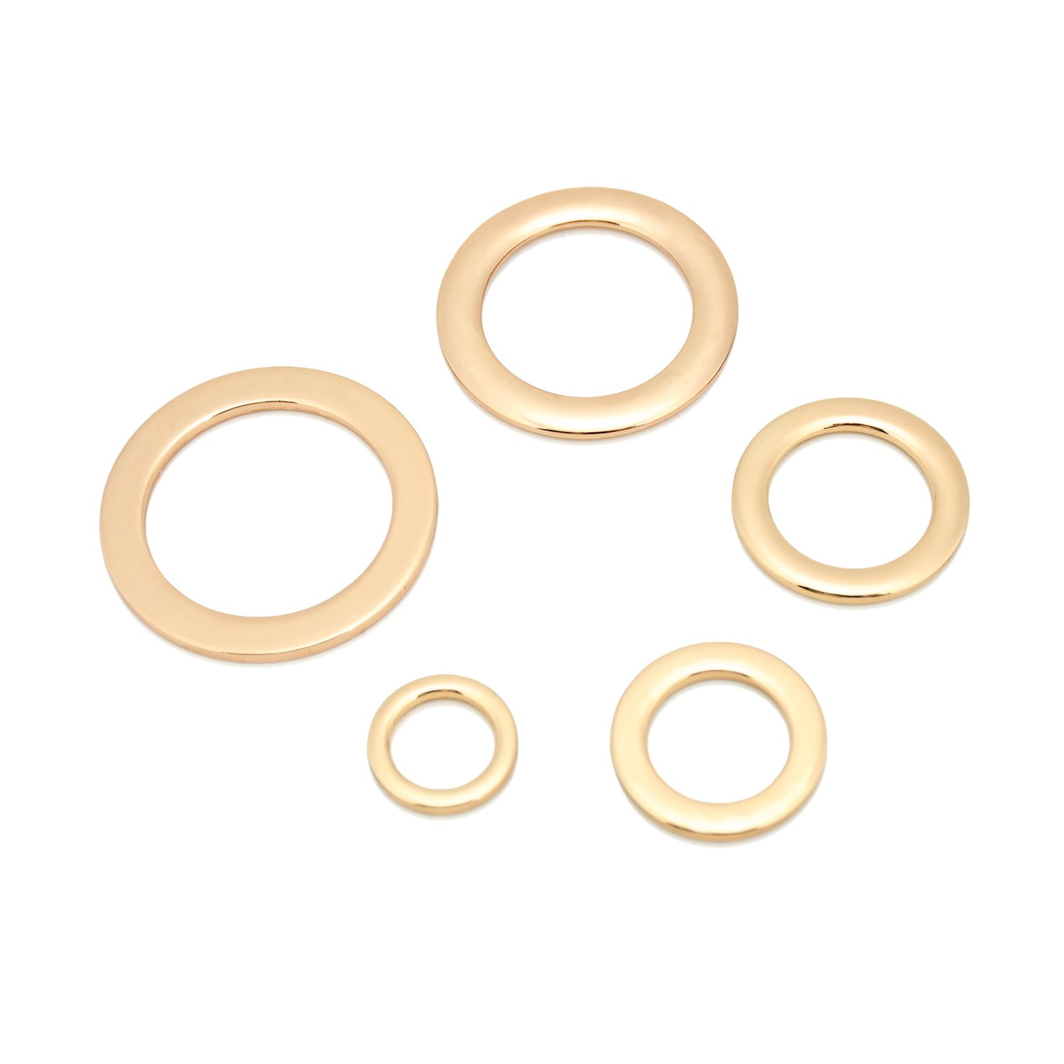 High Quality Bikini Swimwear Connectors Custom Gold Bra Flat O Rings Buckle Round Luggage Accessories