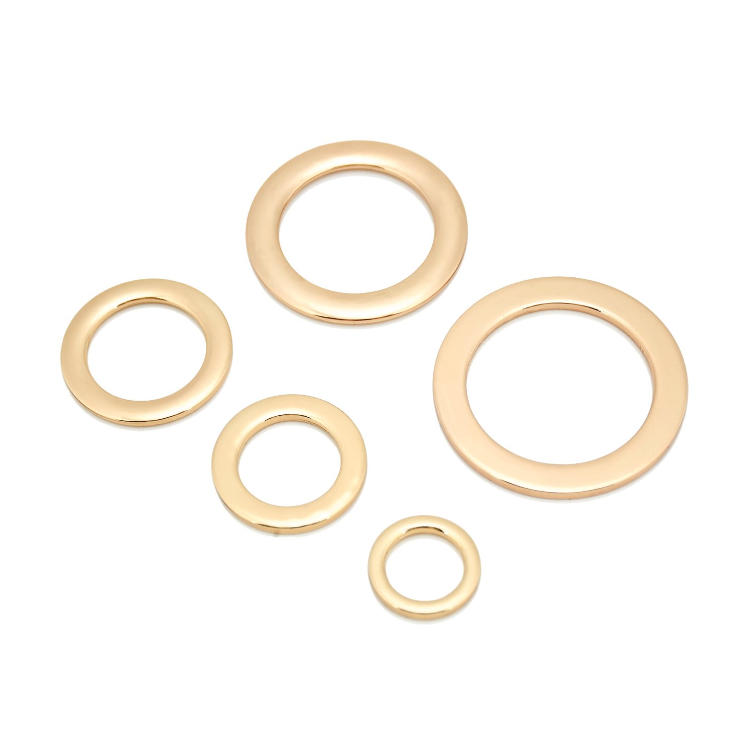 High Quality Bikini Swimwear Connectors Custom Gold Bra Flat O Rings Buckle Round Luggage Accessories