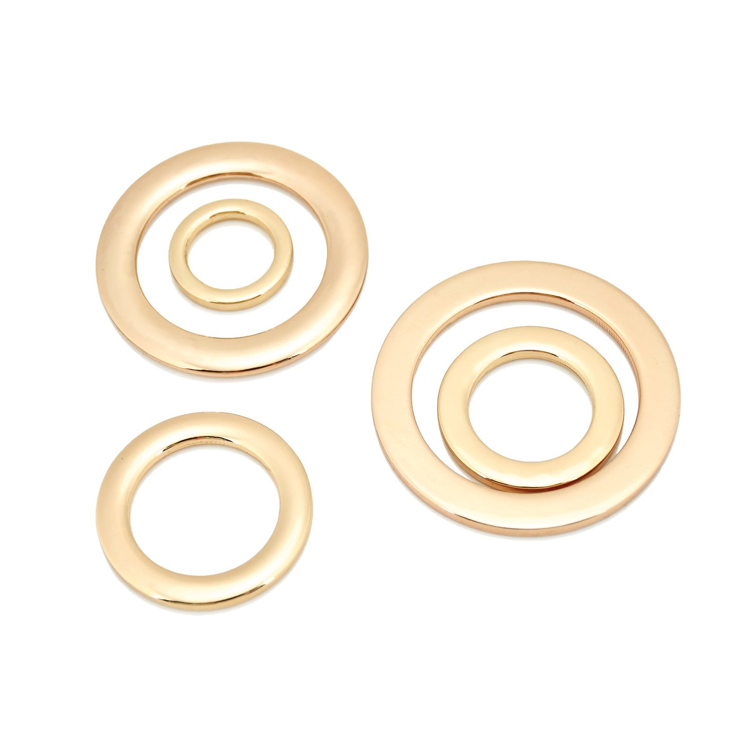 High Quality Bikini Swimwear Connectors Custom Gold Bra Flat O Rings Buckle Round Luggage Accessories