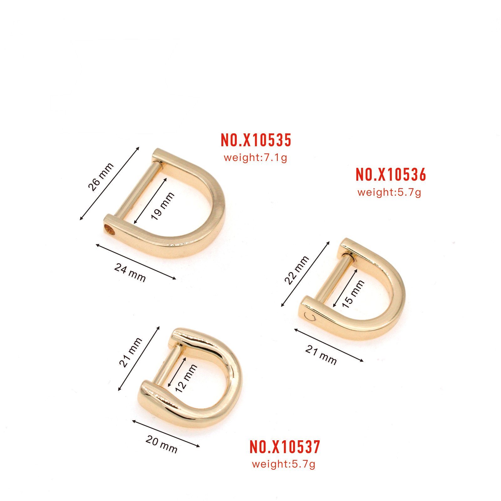 Factory high quality d ring buckle plastic hardware accessories d-ring welded for bag strap