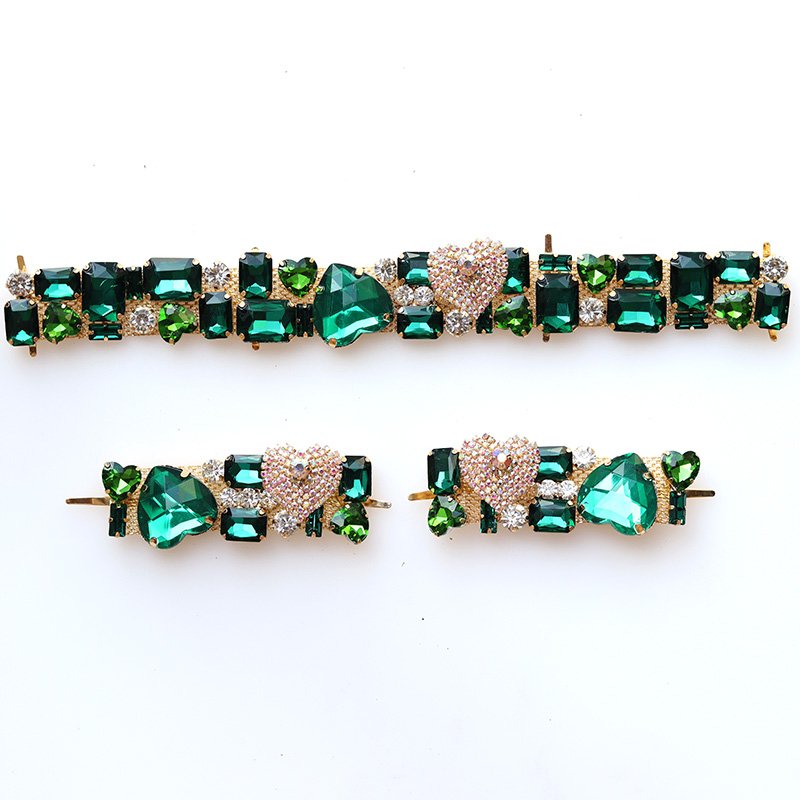 guangzhou factory welding hand made glass rhinestones chain handbag buckles custom jewelry