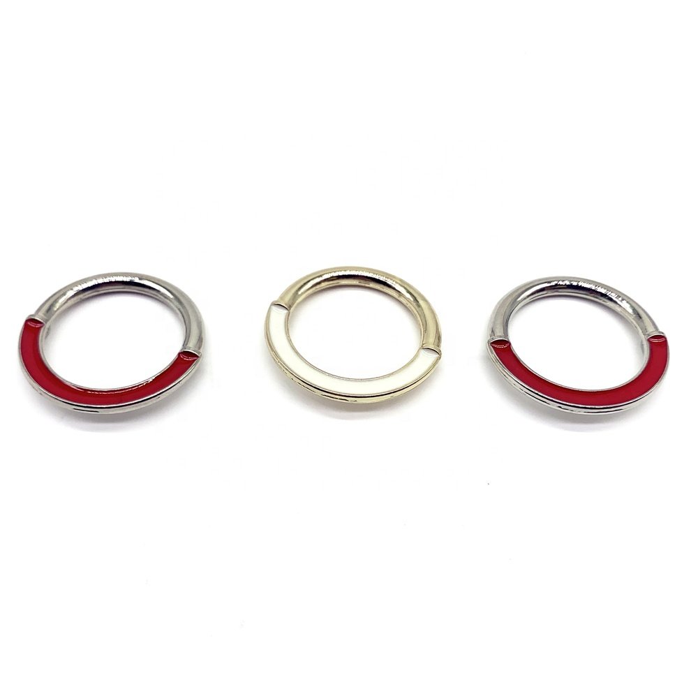 Factory wholesaler zinc alloy bag garment accessory decorative round buckle with channel for sewing on dress