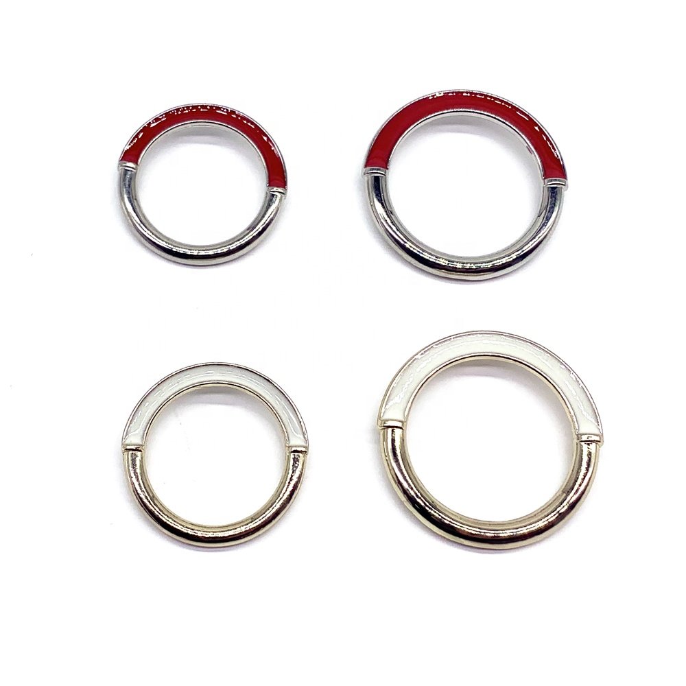 Factory wholesaler zinc alloy bag garment accessory decorative round buckle with channel for sewing on dress