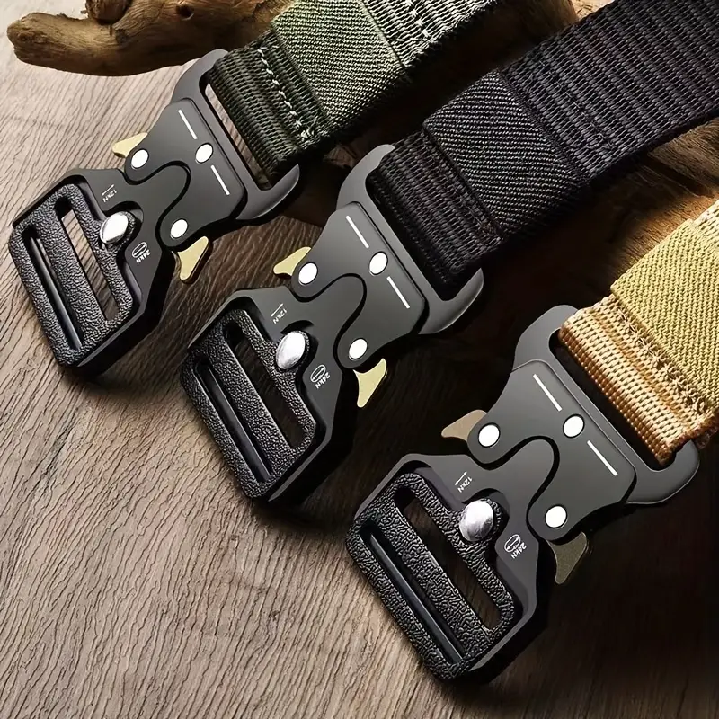 Buckle Waist Belt Jeans Pants Accessories Nylon Canvas Waistband Belt with Buckle Outdoor Waist Men Belt