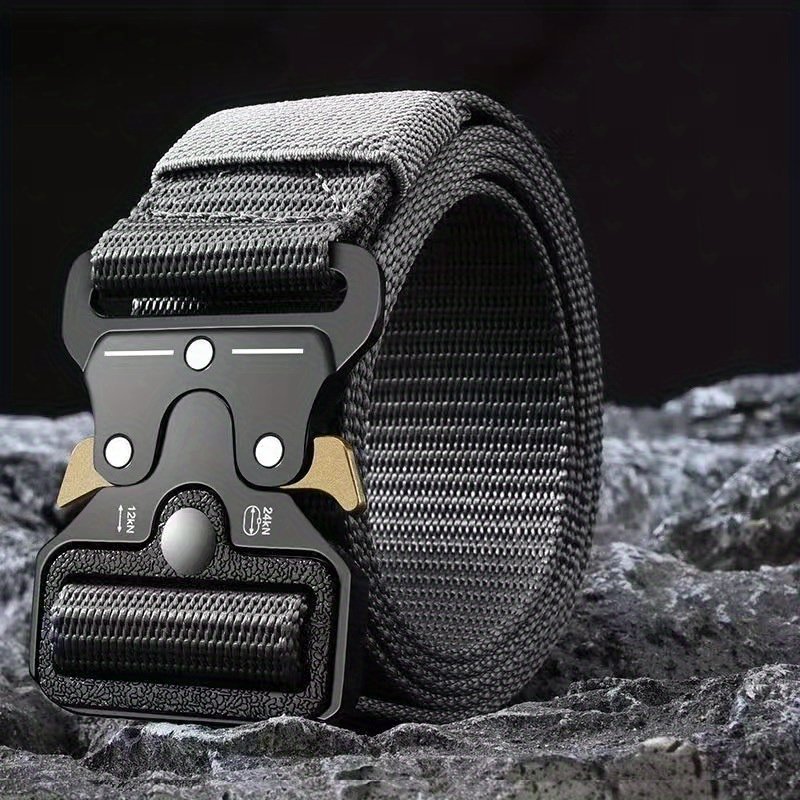 Buckle Waist Belt Jeans Pants Accessories Nylon Canvas Waistband Belt with Buckle Outdoor Waist Men Belt