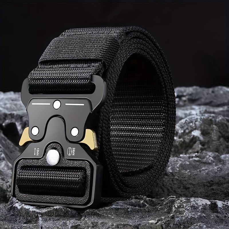 Buckle Waist Belt Jeans Pants Accessories Nylon Canvas Waistband Belt with Buckle Outdoor Waist Men Belt