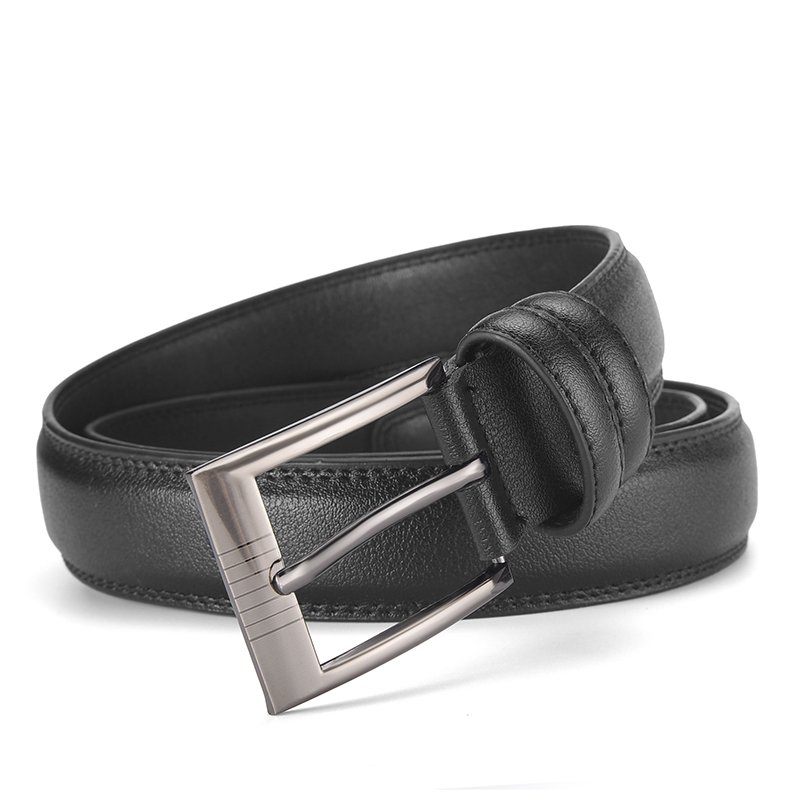 Wholesale pin buckle belts for men new patterns for PVC business leather belts for men