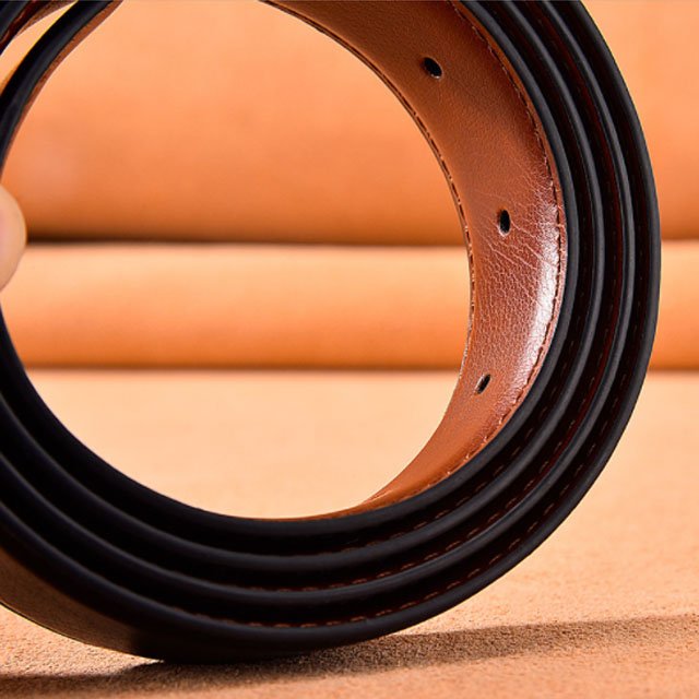 Genuine Leather Belt For Mens Reversible Belt Classy Dress Belt Adjustable pin buckle for mens gift