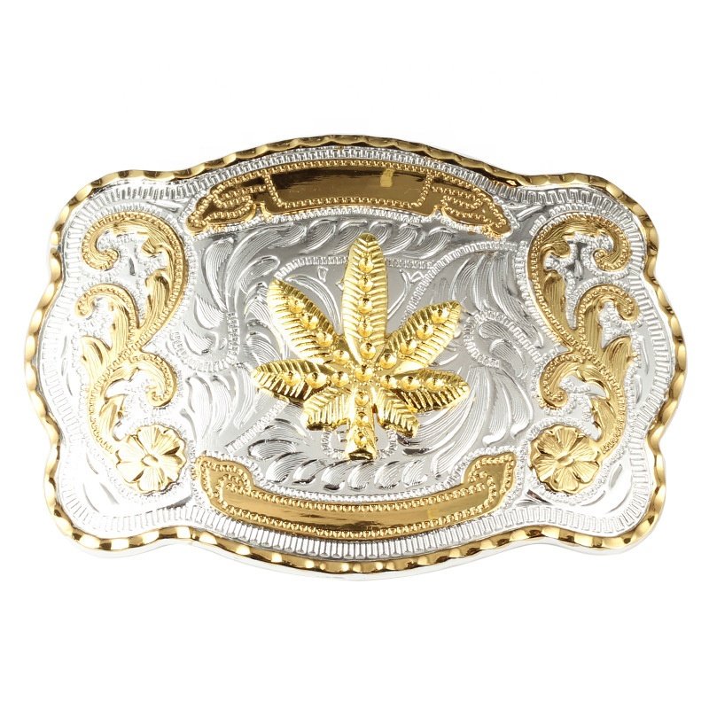 Two Tone Shiny Gold Silver western Belt buckle Fashion Designer Horse Buckle Cowboy western belt buckle for men