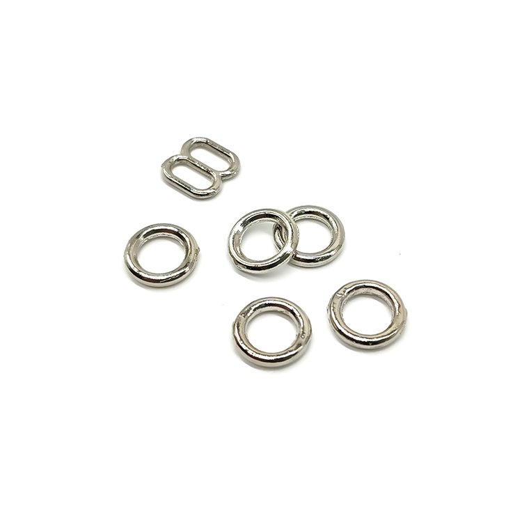 Factory Wholesale Low Price High Quality Metal Swimwear Bra Clip Buckle Rings Sliders Hooks Bra Strap Hooks Buckle For Underwear