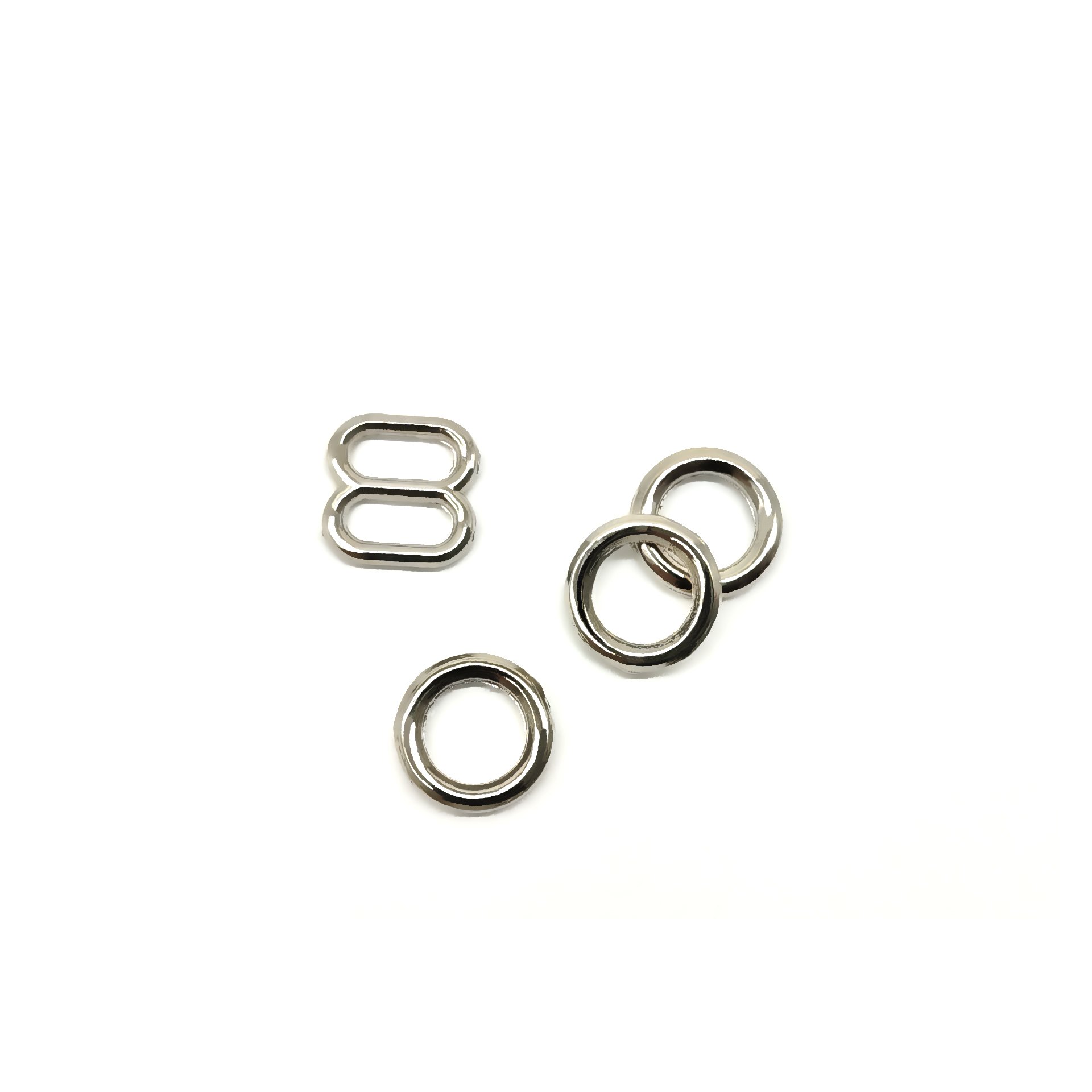 Factory Wholesale Low Price High Quality Metal Swimwear Bra Clip Buckle Rings Sliders Hooks Bra Strap Hooks Buckle For Underwear