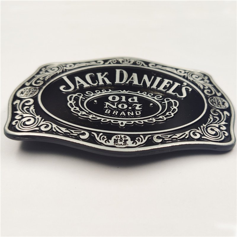 classic pattern western belt buckle oval shape engraved custom letter logo soft enamel plate buckle for men