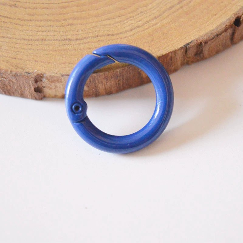 Candy Color Metal Ring Handbag Hardware O Ring Buckle Metal Round Spring Gate Circle Carabiner O Ring Hook Zinc Alloy Supply HC