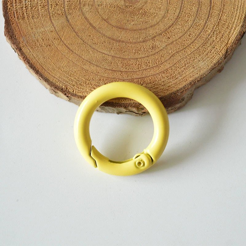 Candy Color Metal Ring Handbag Hardware O Ring Buckle Metal Round Spring Gate Circle Carabiner O Ring Hook Zinc Alloy Supply HC