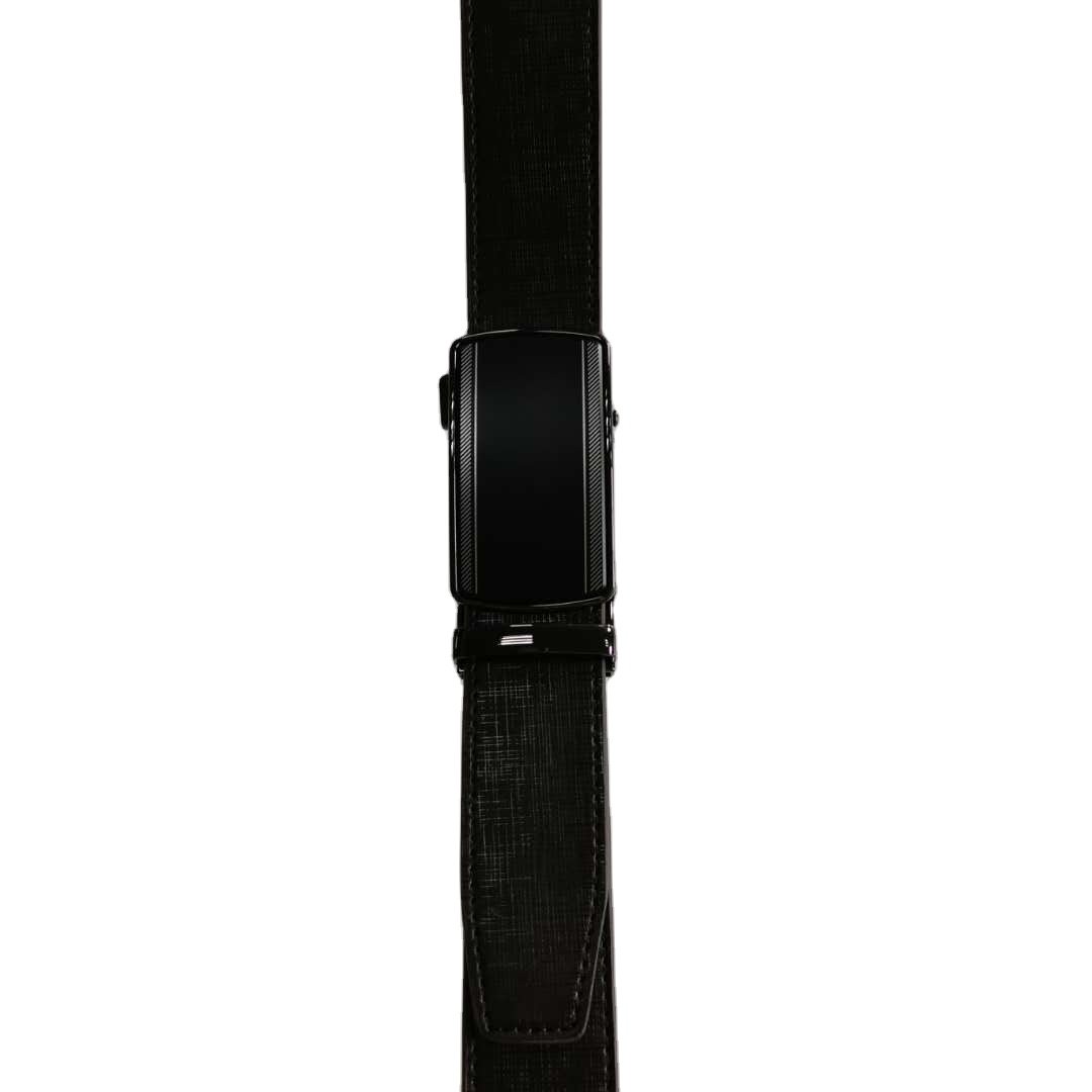 Hot Selling Business Mens Split & PU Leather with Automatic Sliding Buckle Belts genuine crocodile belts belt for men