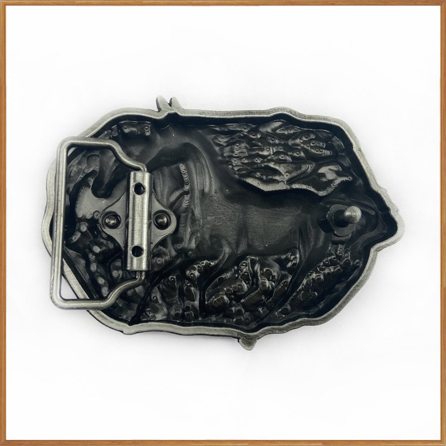 Zinc Alloy Western cowboy Steed belt buckle02835Retro casual Western denim belt buckle