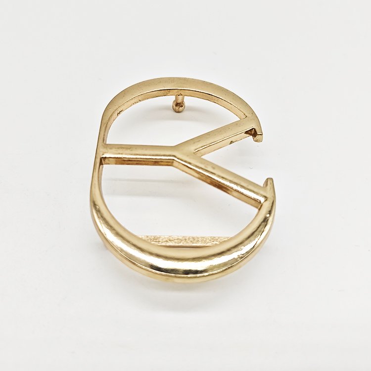 OEM ODM Custom Fashion 35mm Metal Y Shape Quick Release Belt Buckles Luxury Golden Decorative Belt Buckle For Men And Women