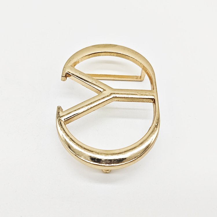 OEM ODM Custom Fashion 35mm Metal Y Shape Quick Release Belt Buckles Luxury Golden Decorative Belt Buckle For Men And Women