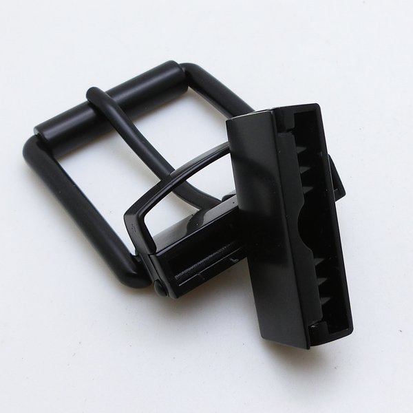 Custom Logo 35mm Black Zinc Alloy Reversible Pin Belt Buckle Factory Designed Personalized Replacement For Black Metal Buckles