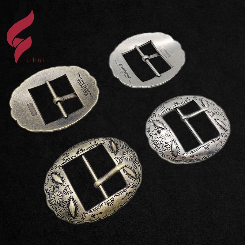 Lihui hardware metal belt pin belt buckle Alloy Cow Hide Leather Reversible Belt Importer Automatic Buckle