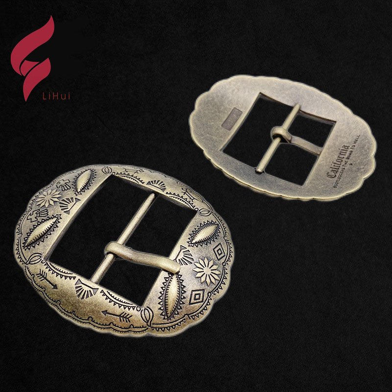Lihui hardware metal belt pin belt buckle Alloy Cow Hide Leather Reversible Belt Importer Automatic Buckle