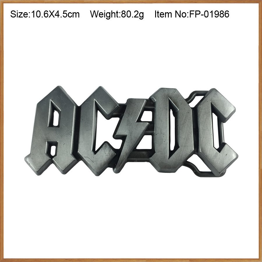 Trendy Vintage Zinc Alloy ACDC Music Belt Buckle Vintage Casual Western Cowboy Belt Buckles for Men