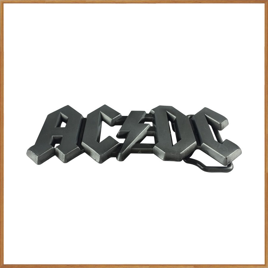 Trendy Vintage Zinc Alloy ACDC Music Belt Buckle Vintage Casual Western Cowboy Belt Buckles for Men