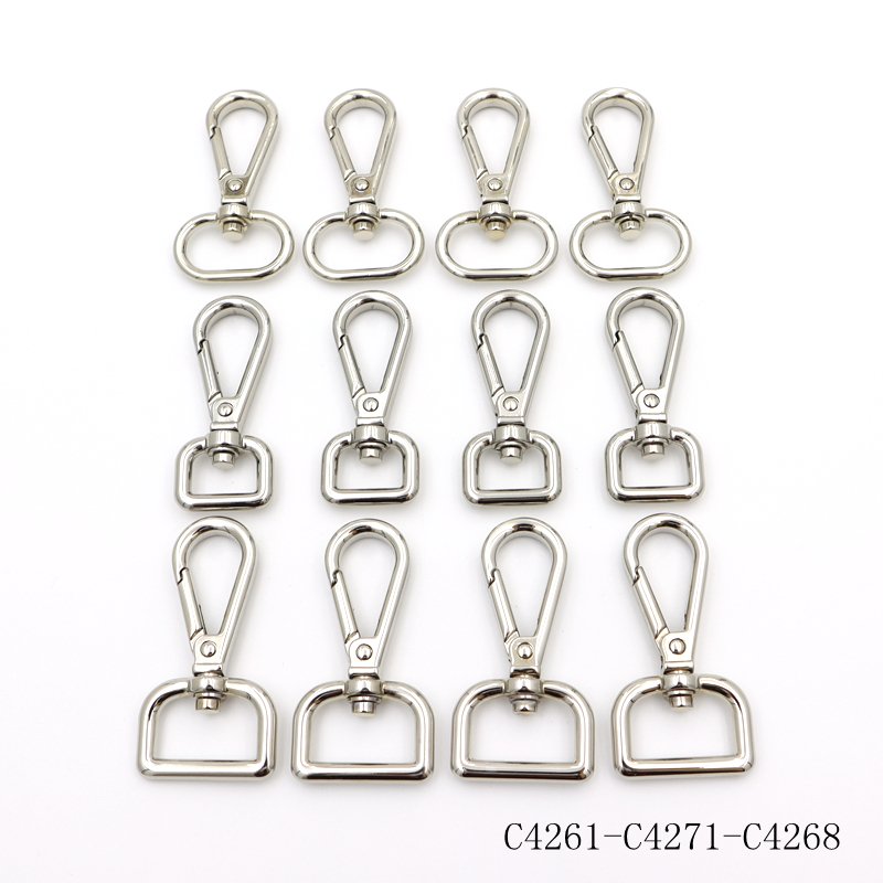 Custom Circle Snap Clip Hook O Ring Spring Gate Clasp Buckle Round Spring Carabiner for Keychain Handbag