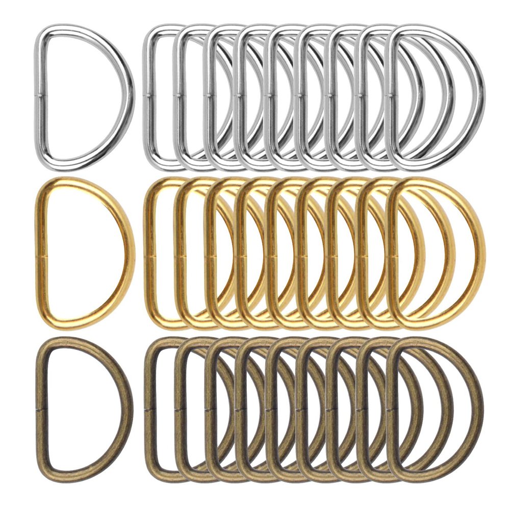 Customized Metal Gold Plated Welded stainless steel/Iron D Ring Buckle For Bag Straps