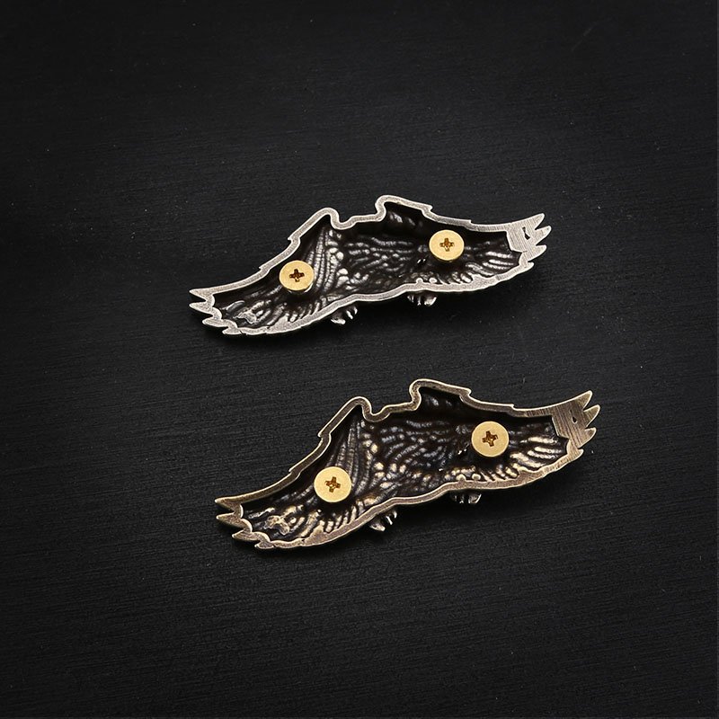 Vintage eagle Emblem Decorative Buckles Handcrafted Accessories made from Pure Brass Nickel Silver DIY Bag Parts Accessories