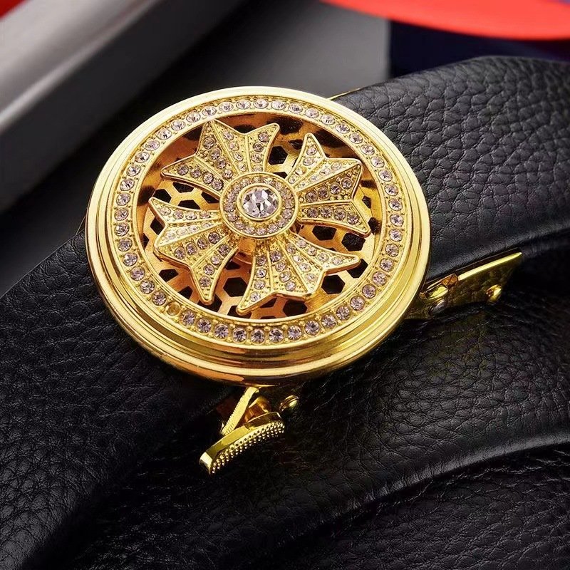 Hot sales Trend Personalized Business Belt All-Match Jeans PU Leather Belts Alloy Automatic Buckle Customizable Belt