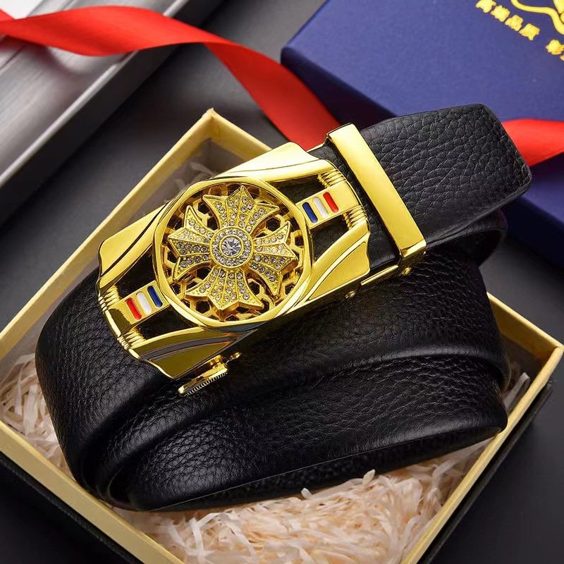 Hot sales Trend Personalized Business Belt All-Match Jeans PU Leather Belts Alloy Automatic Buckle Customizable Belt